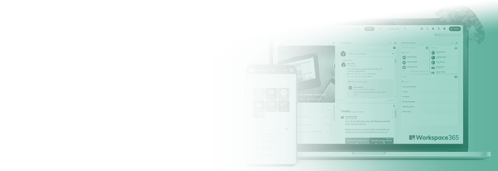 Een opgeruimde werkplek met Workspace365
